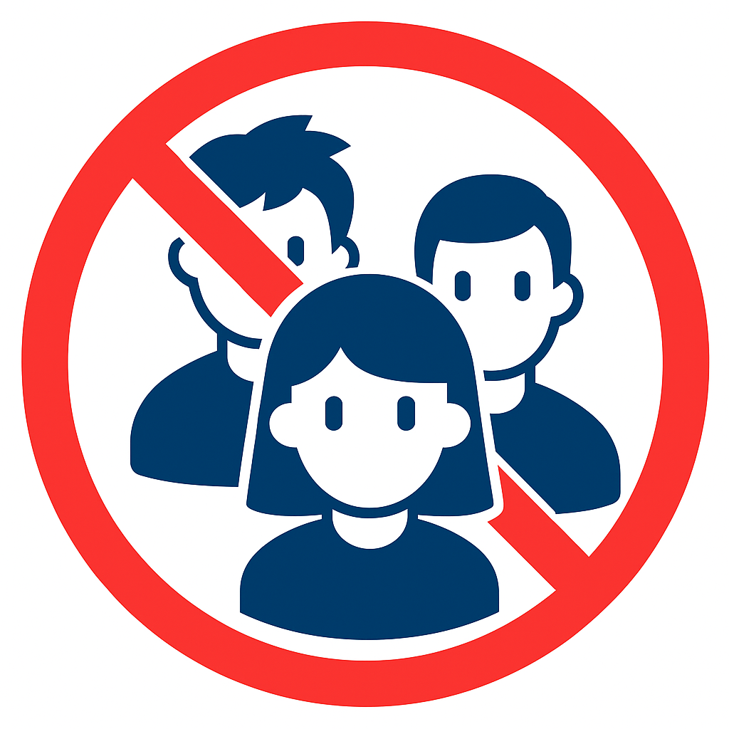 Extra bezoekers niet toegestaan